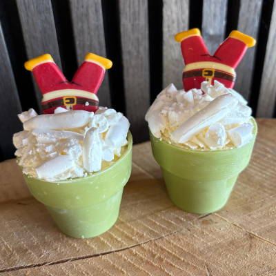 Kerstman in de sneeuw